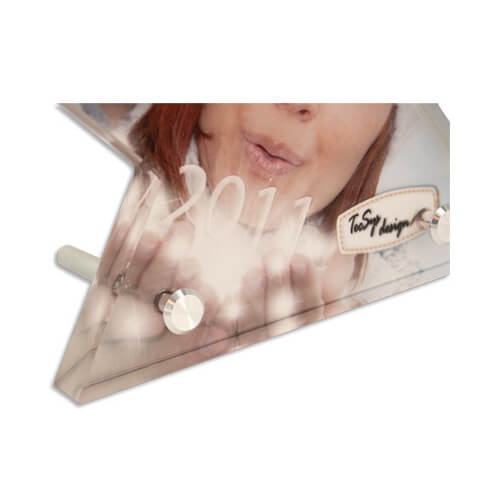 Statuetta in acrilico CUORE 15,5 x 15 cm per sublimazione