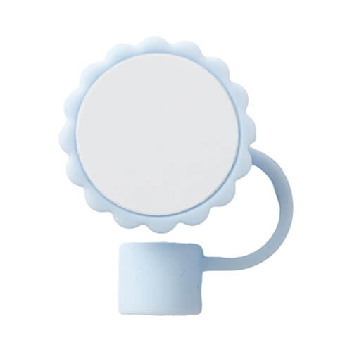 Copertura in cannuccia in silicone Ø 1 cm per sublimazione - fiore blu