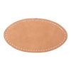 Targhetta ovale in pelle 8,2 x 4,4 cm per sublimazione - Marrone