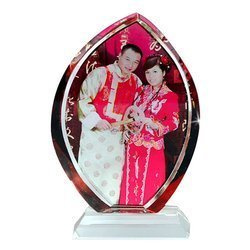 Foto cristallo foglia con base modello SJ60