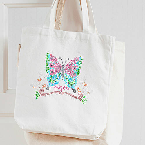 Foglio con zirconi per trasferimento termico - grande farfalla