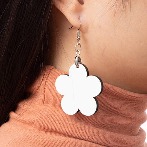 Orecchini in MDF per sublimazione - fiore