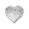 Patch paillettes cuore  bicolore da sublimare - colore argento  22 x 19,5 cm