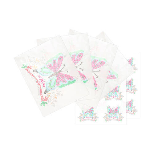 Un set di fogli con zirconi per trasferimento termico - La farfalla