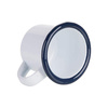 Tazza smaltato 100 ml con bordo blu Sublimazione Termostampa - bianco