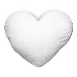 Copricuscino cuore in raso 40 x 35 cm per sublimazione di trasferimento termico