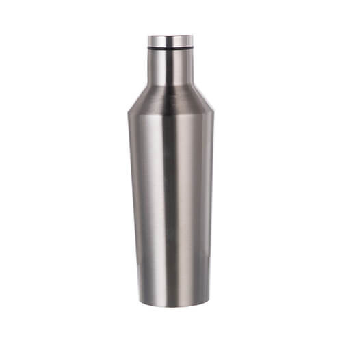 Bottiglia in metallo per vino 500 ml per sublimazione - argento