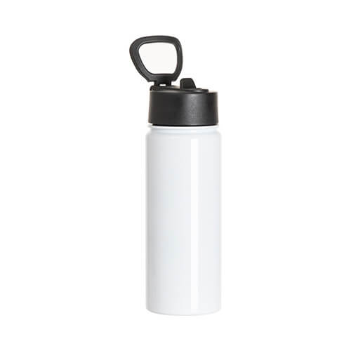 Borraccia - Borraccia da 800 ml con manico pieghevole per sublimazione - bianca