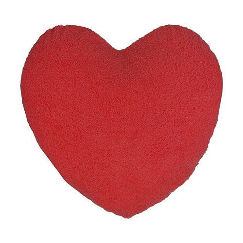 Federa a cuore in peluche per sublimazione - bianca e rosso