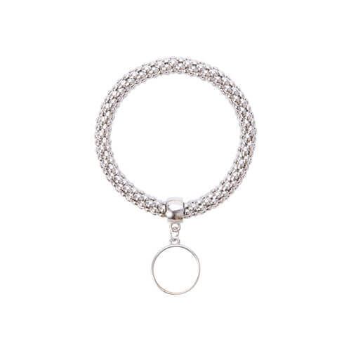 Bracciale in metallo con ciondolo per stampa sublimatica