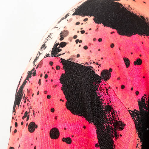 T-shirt Cotton-Like Bleached Leopard Wild Black per sublimazione