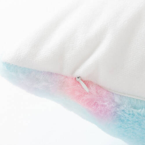 Federa colorata 40 x 40 cm in pile a pelo lungo e microfibra per sublimazione