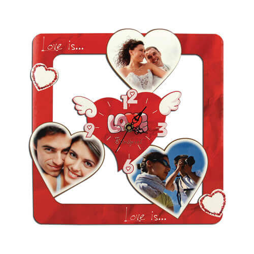 Orologio da parete in MDF - Love - Sublimazione a Trasferimento Termico