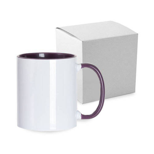 FUNNY tazza viola per sublimazione con scatola di cartone
