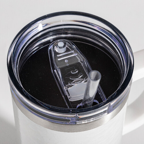 Tazza da viaggio 3D Puff Cloud da 1200 ml per sublimazione - bianco