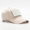 Cappello da baseball in cotone con patch rettangolare in velcro per sublimazione - kaki