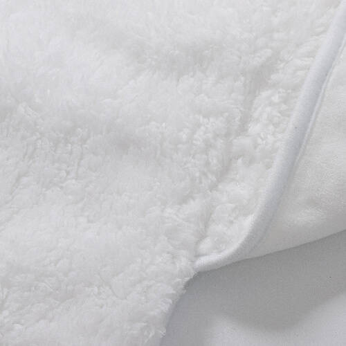 Coperta con cappuccio Minky per sublimazione - bianca