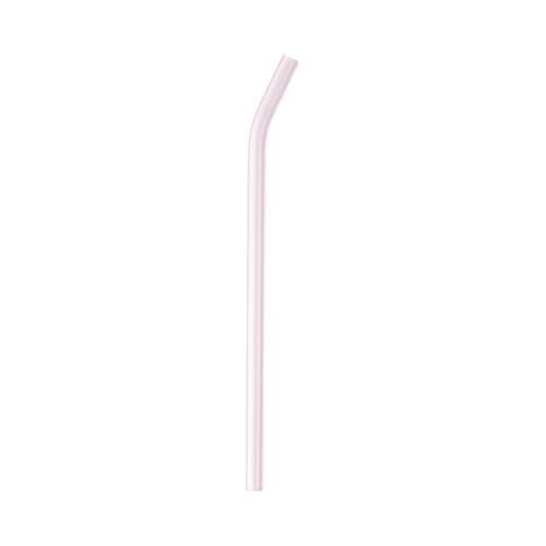 Cannuccia in vetro curvato 20 cm - rosa