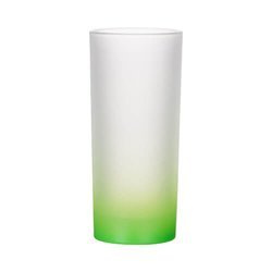 Vetro smerigliato da 200 ml con manico verde per sublimazione