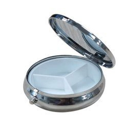 Portapillole rotondo argento - Stampa sublimatica a trasferimento termico