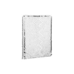 Quaderno A5 con una copertina con paillettes bicolore per sublimazione - argento