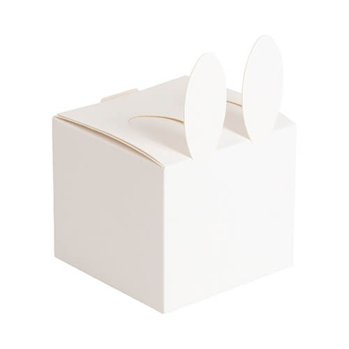 Confezione decorativa con orecchie da coniglio per sublimazione - 9 x 9 x 13 cm