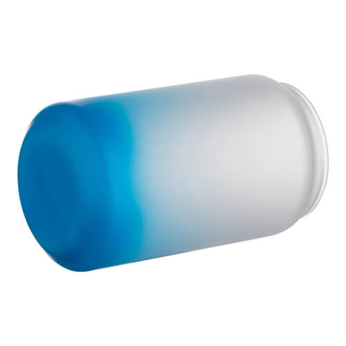 Vetro smerigliato da 400 ml per sublimazione - sfumatura blu