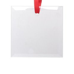 Ciondolo albero di Natale in vetro per sublimazione - piccola piazza