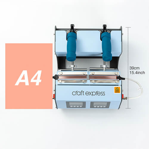 Pressa a due stazioni per tazze e bicchieri - modello 3 in 1