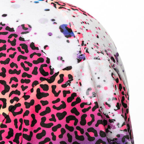 T-shirt Cotton-Like Bleached Leopard Wild Purple per sublimazione