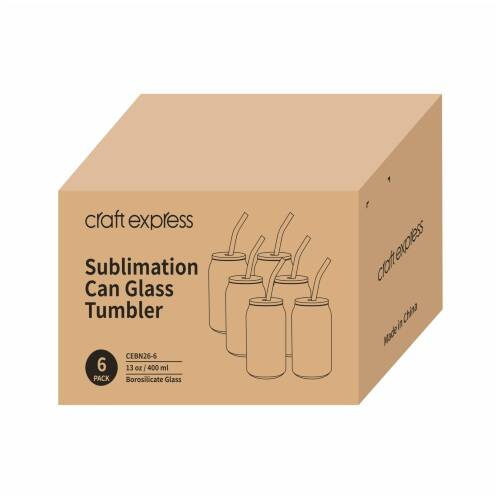 Set di 6 bicchieri glassati da 400 ml con cannuccia e coperchio in bambù per sublimazione