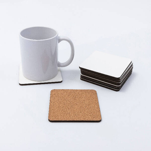 Sottobicchiere quadrato in MDF da 9 x 9 cm per sublimazione