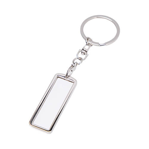 Portachiavi - cornice bifacciale - rettangolo per sublimazione