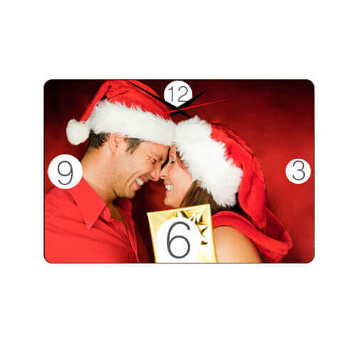 Orologio da parete orizzontale in MDF 28 x 19 cm a sublimazione a trasferimento termico