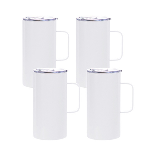 Set di 4 tazze da 600 ml con manico per la stampa