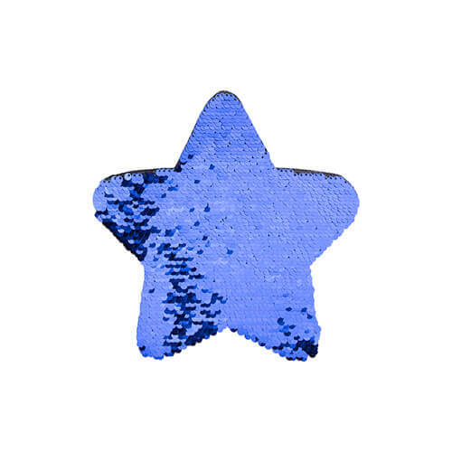Patch paillettes stella bicolore da sublimare - blu
