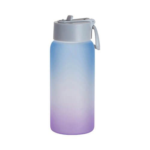 Borraccia sportiva in vetro satinato da 750 ml per sublimazione - viola-blu