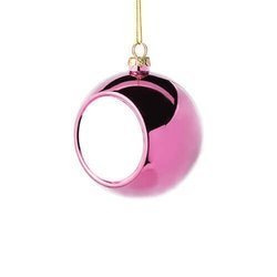 Pallina di albero di Natale Ø 6 cm per sublimazione - rosa