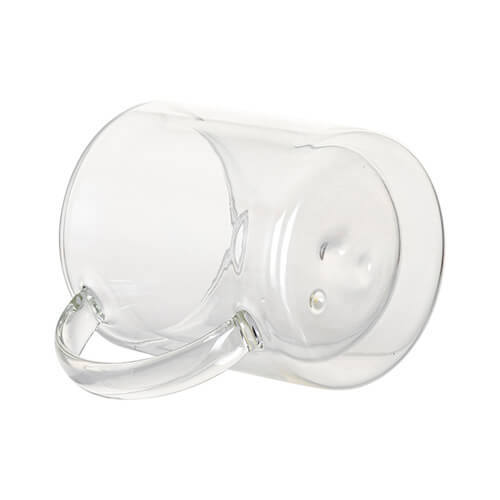 Mug in vetro da 330 ml con doppia parete per sublimazione