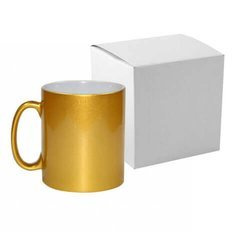 Tazza Soft Color Dorato Alu 300 ml con scatola Sublimazione Termostampa