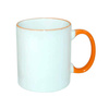 Tazza 330 ml con il manico arancione Sublimazione Termostampa