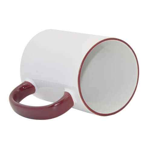 Tazza MAX 450 ml con il manico rosso scuro Sublimazione Termostampa