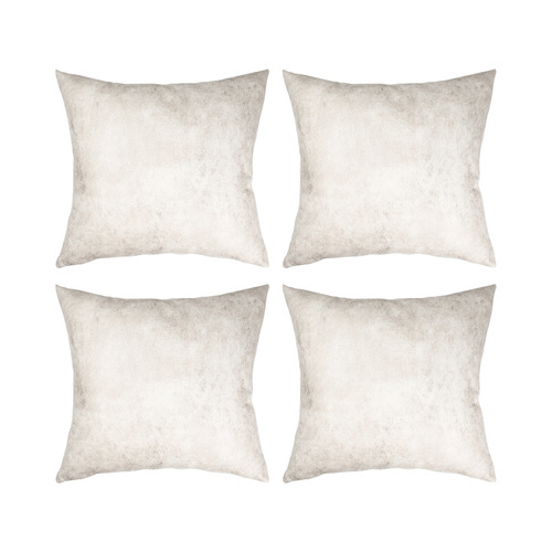 Set di 4 federe in pelle 40 x 40 cm da stampare - grigio chiaro