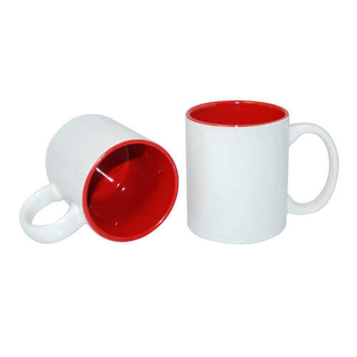 Tazza 330 ml con l'interno rosso Sublimazione Termostampa