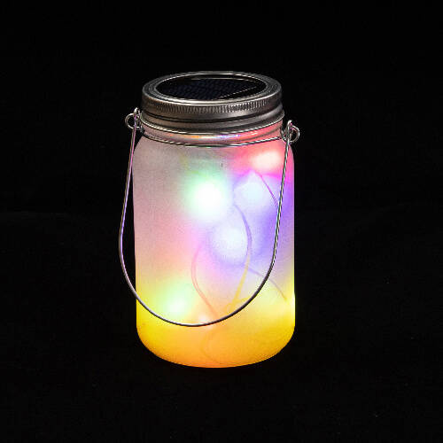 Lanterna da 450 ml con manico in metallo - sfumatura giallo