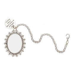 Spilla ovale con ciondolo rotondo per sublimazione