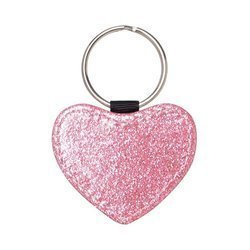 Portachiavi in ​​pelle con glitter per sublimazione - cuore rosa