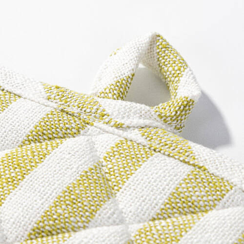 Tappetino da cucina 20 x 20 cm crema con strisce verde chiaro per sublimazione