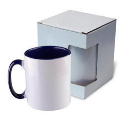 Tazza 300 ml FUNNY blu scuro con la scatola Sublimazione Termostampa