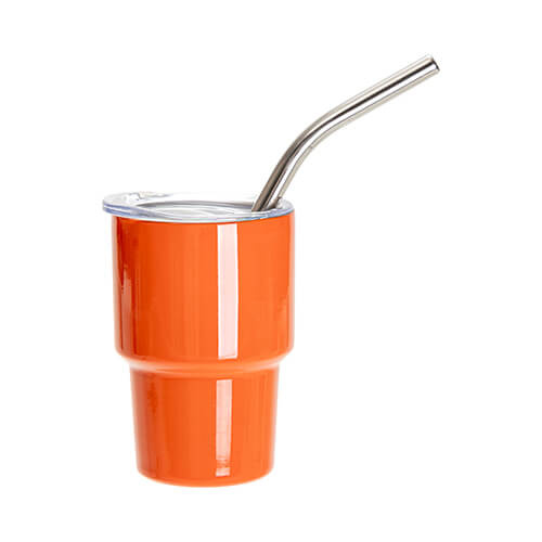 Bicchiere in acciaio inox per sublimazione - arancione